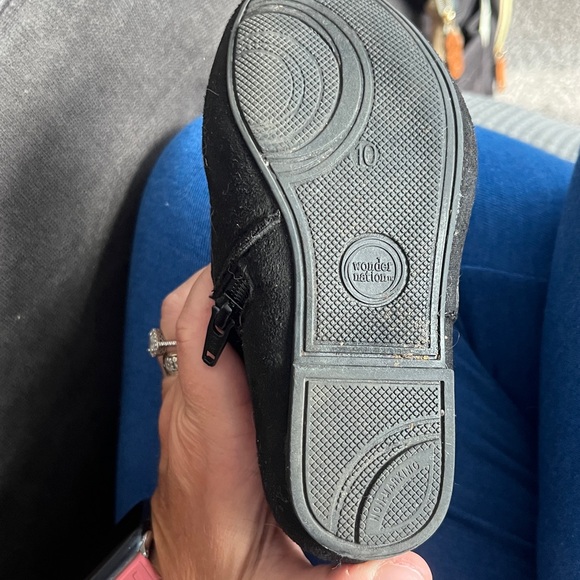 Target Kids Black Suede Boots - Picture 7 of 9